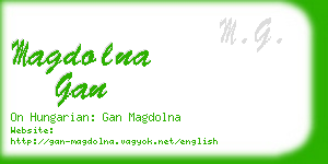 magdolna gan business card